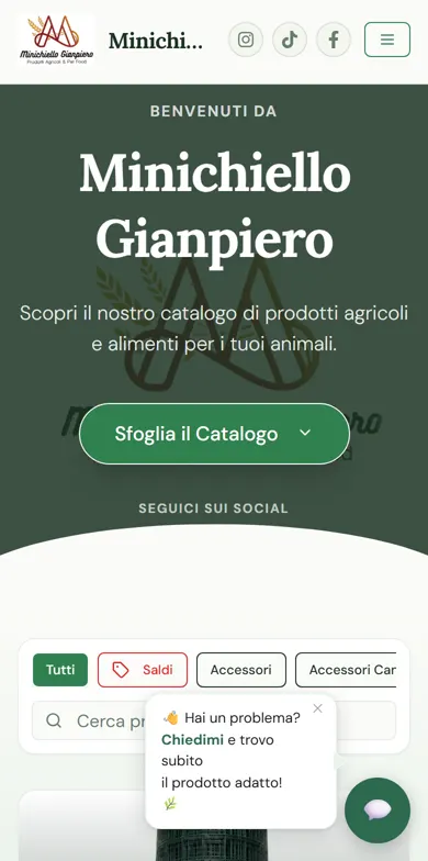 Lo stesso catalogo dal telefono